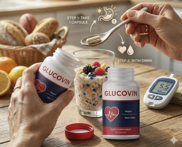 Instruções de utilização do Glucovin